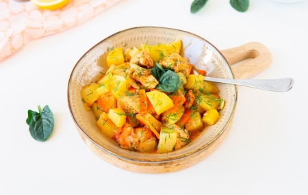 Индейка с овощами в духовке