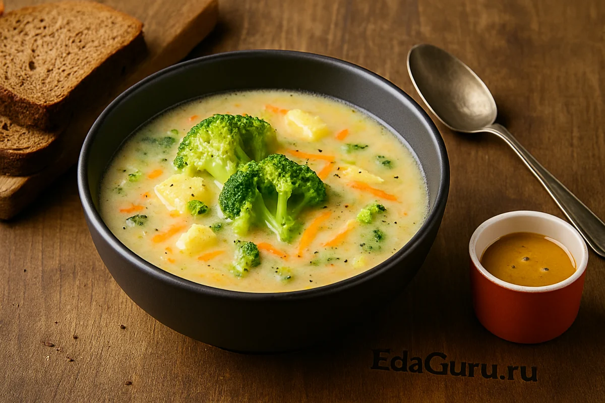 Сливочный суп с картошкой и брокколи