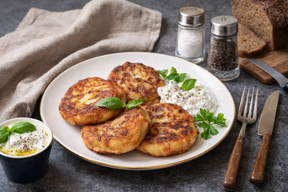 Картофельные котлеты с колбасой