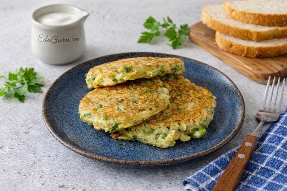 Оладьи с зеленью