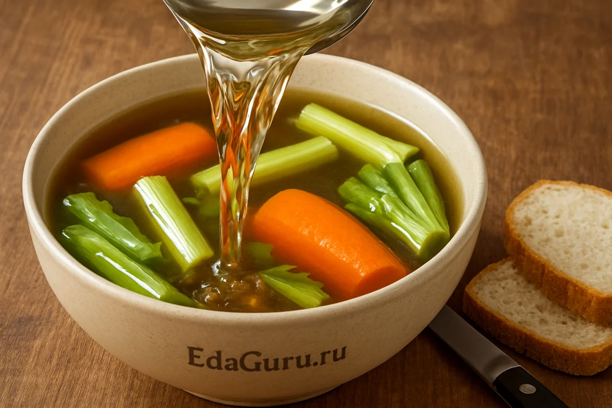 Овощной бульон с сельдереем