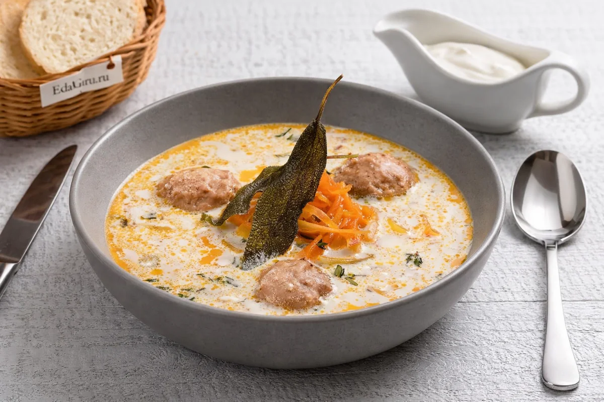 Суп с клецками из печени