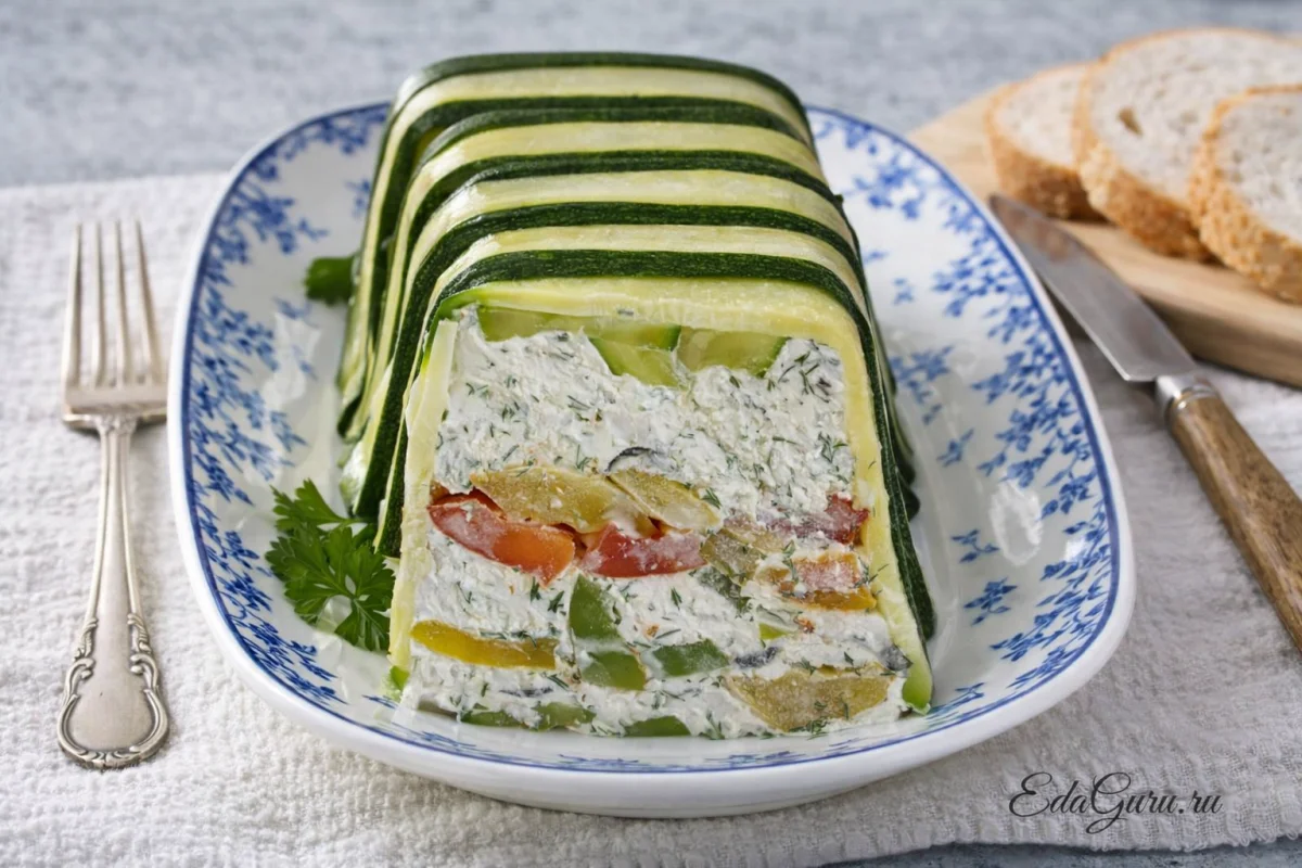 Творожный террин с перцами