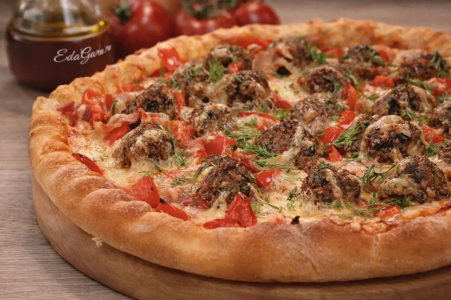 Мясная пицца с фаршем в духовке