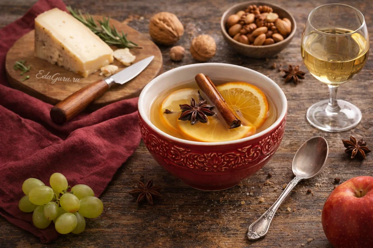 Глинтвейн на белом вине