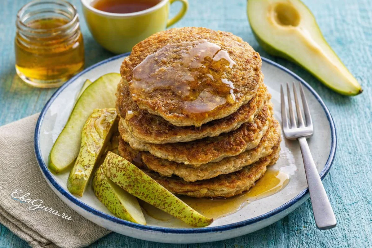 Грушевые оладьи из цельнозерновой муки