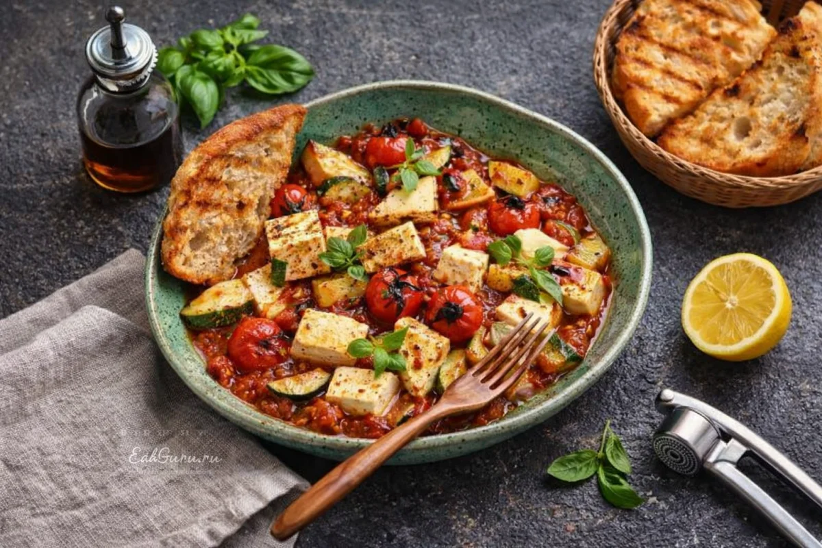 Тофу с кабачками