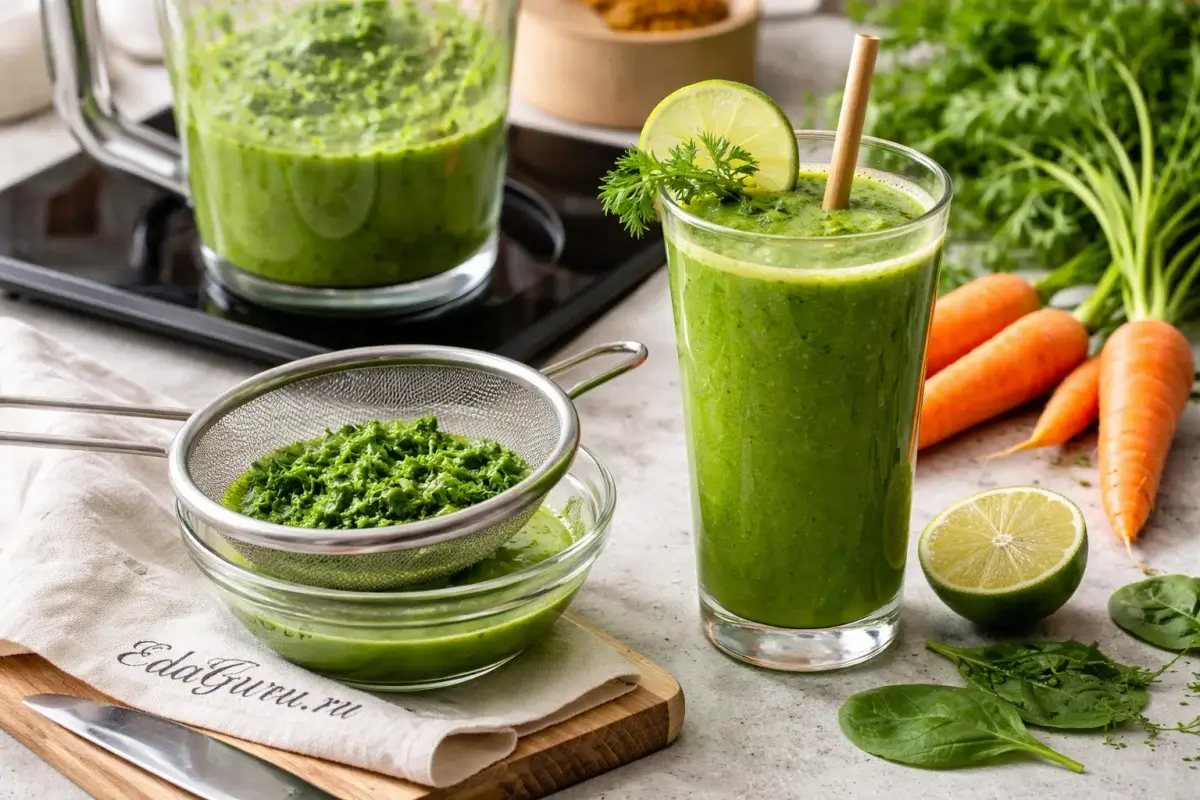 Смузи из ботвы моркови