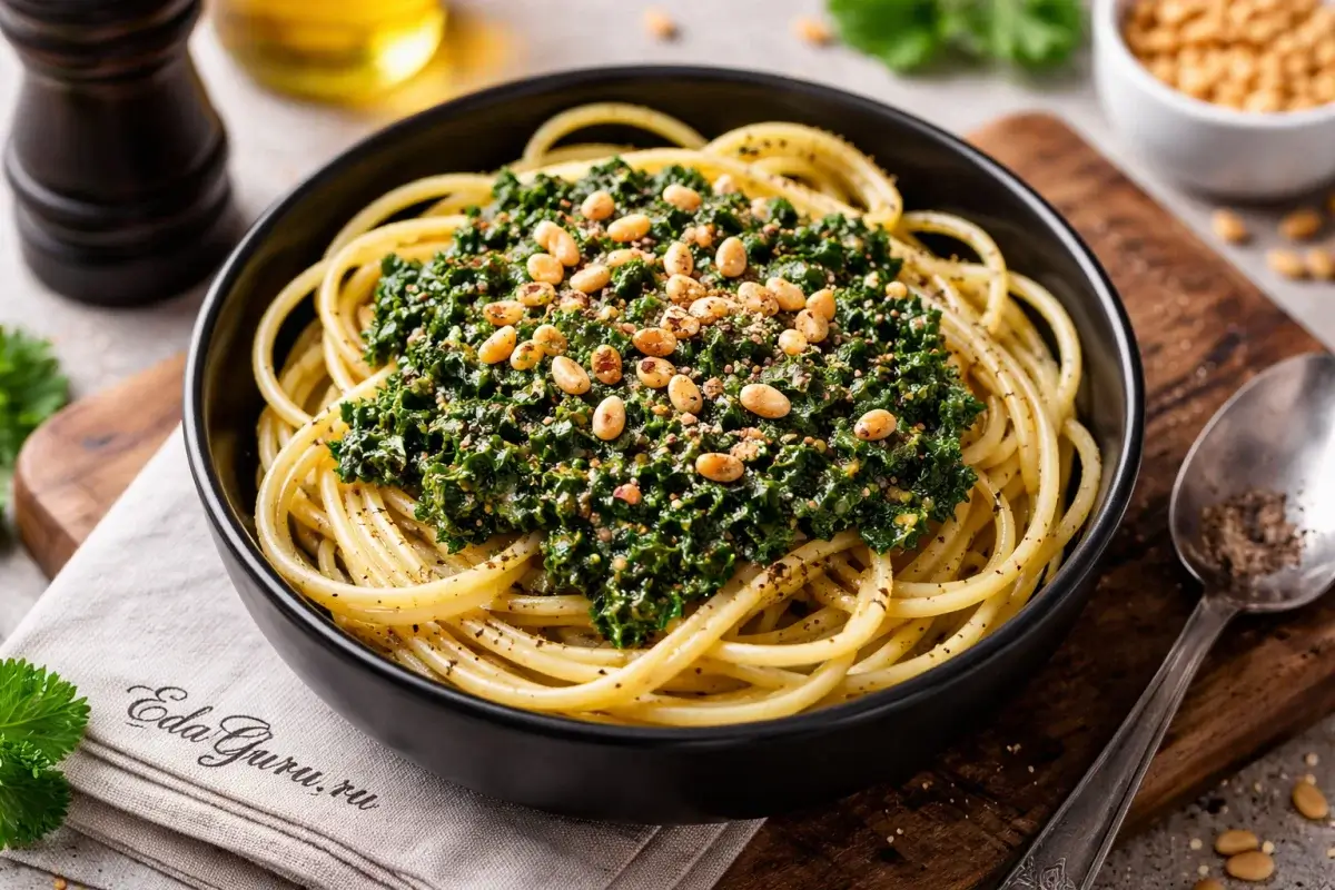 Весенняя паста с песто
