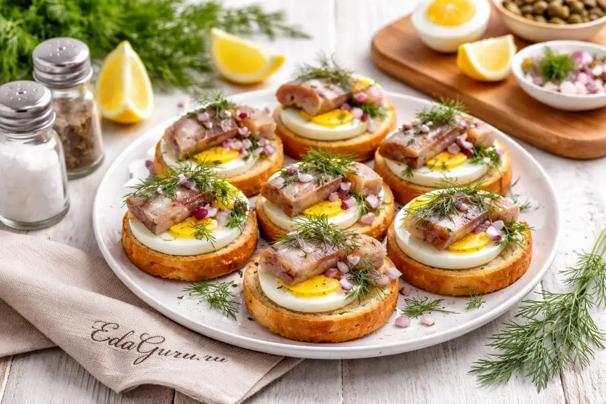 Канапе с сельдью