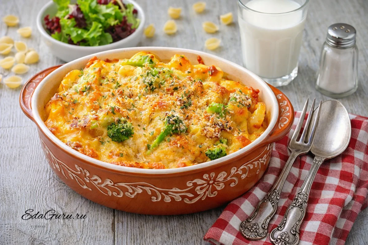 Запеканка из макарон с говяжьим фаршем