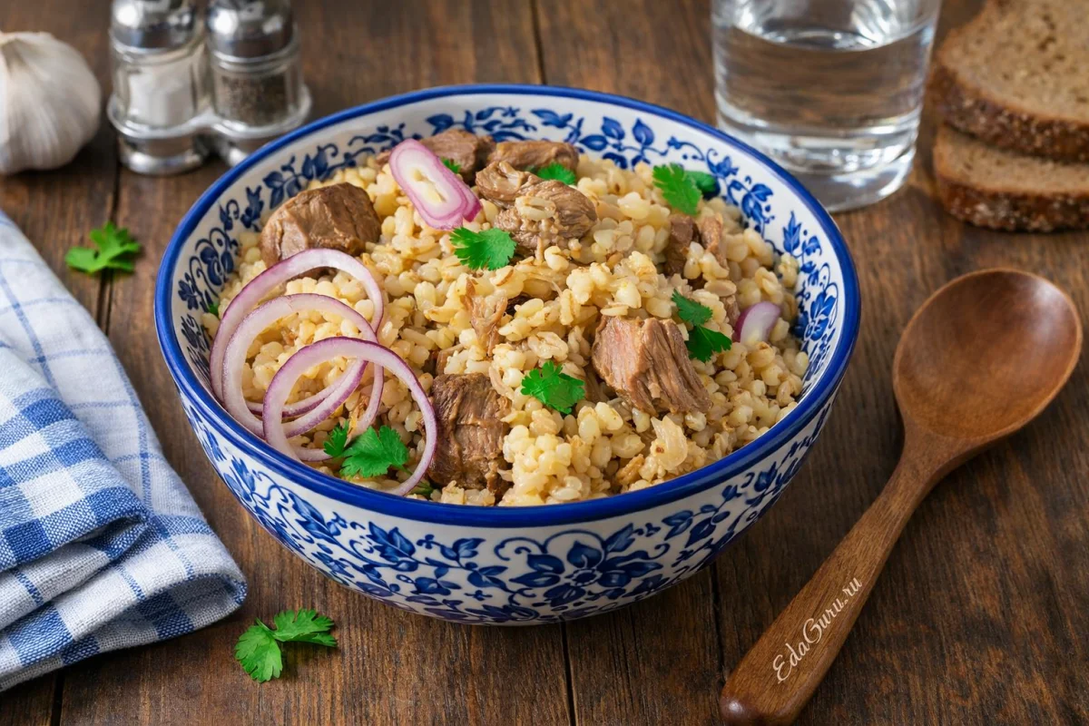 Перловка с мясом в мультиварке