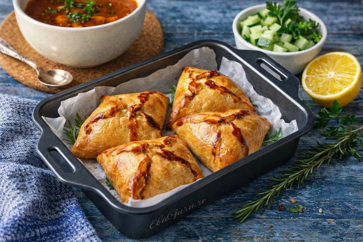 Печеные пирожки с бараниной