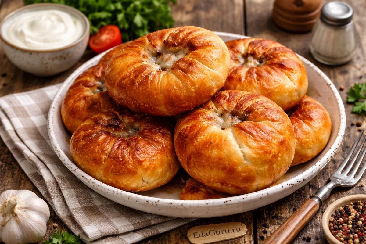 Жареные беляши с мясом